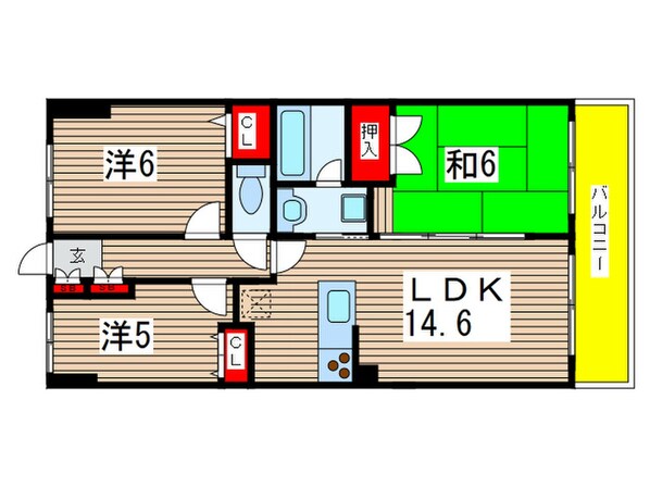 ｴｺﾛｼﾞ-千葉みなとﾚｼﾞﾃﾞﾝｽの物件間取画像